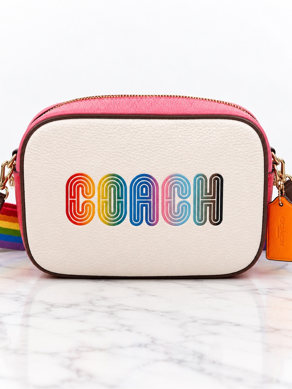 Coach Mini Jamie Rainbow Pride Camera Crossbody C9939 NWT